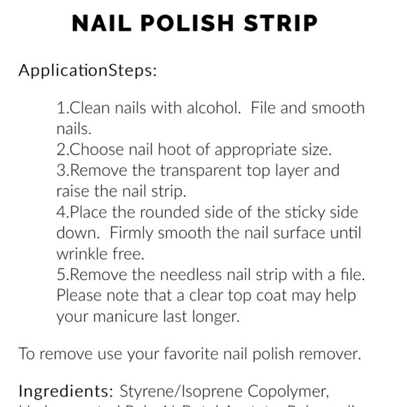 BELLA HOOT Accessories Nail Polish Strips Poshmark